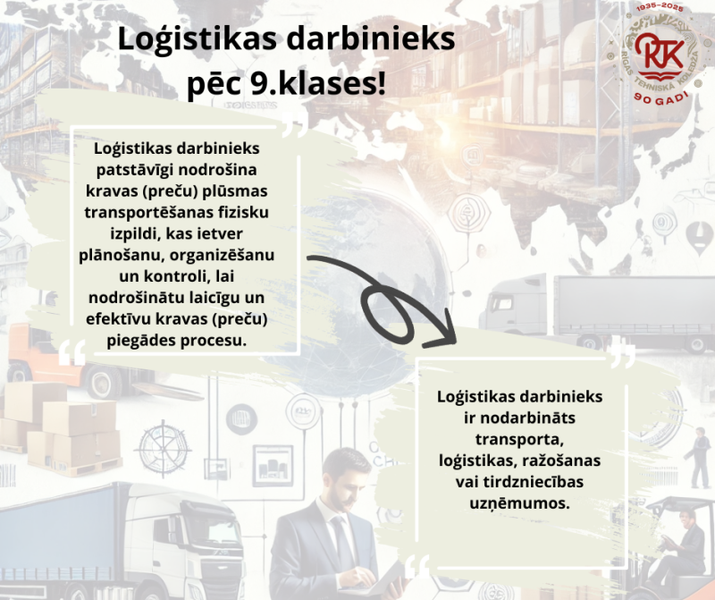 Loģistikas darbinieks pēc 9.klases