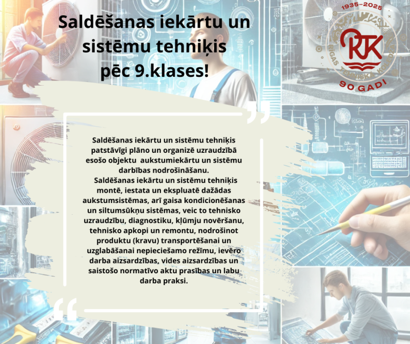 Saldēšanas iekārtu un sistēmu tehniķis pēc 9.klases