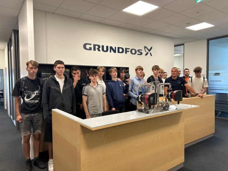 Audzēkņi viesojās GRUNDFOS birojā