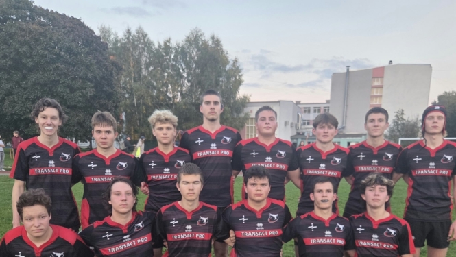 Regbija komanda "Griežņi" spēlē pret "Livoniju"