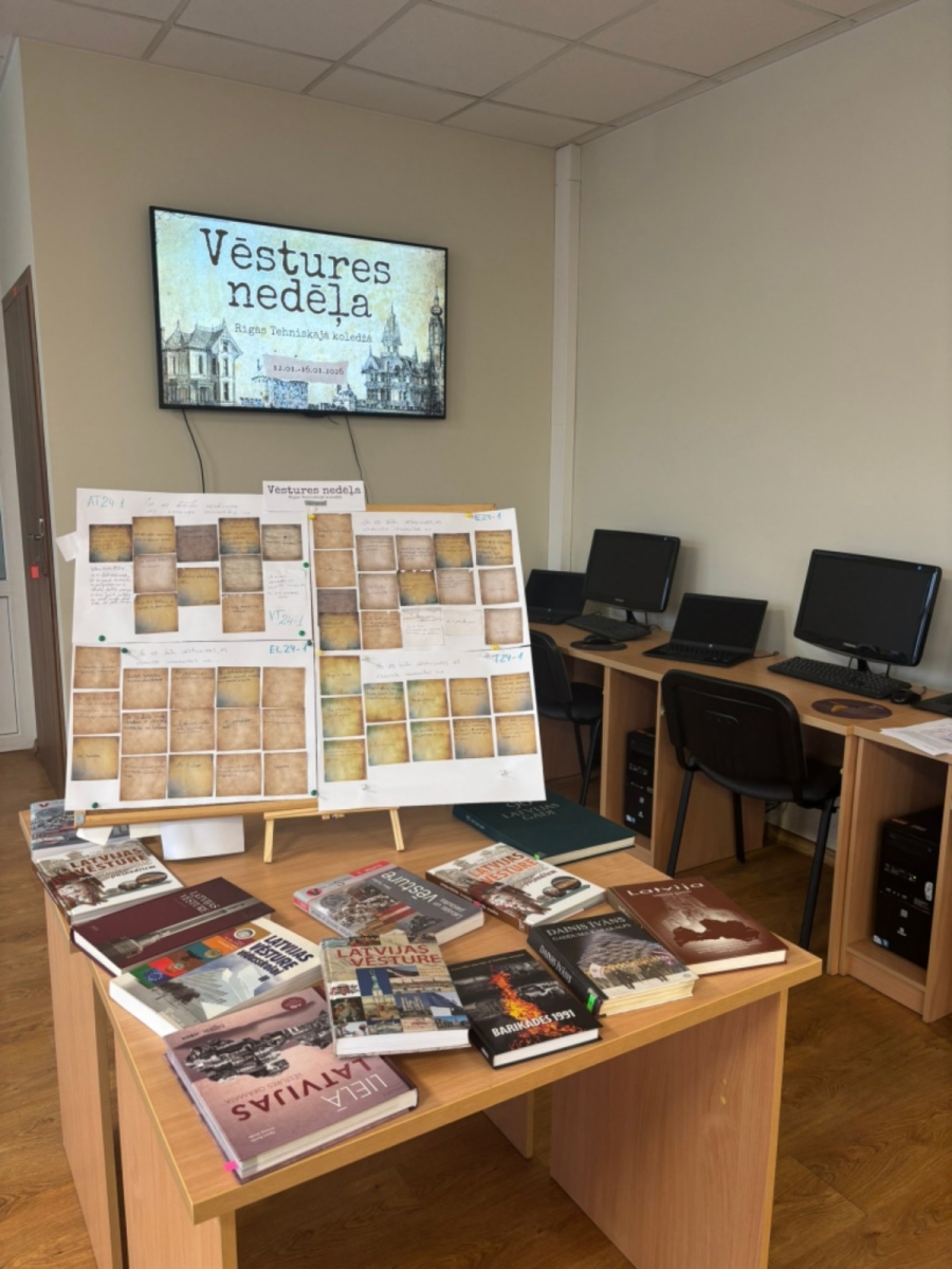 Vēstures nedēļa Rīgas Tehniskās koledžas bibliotēkā - Foto 7