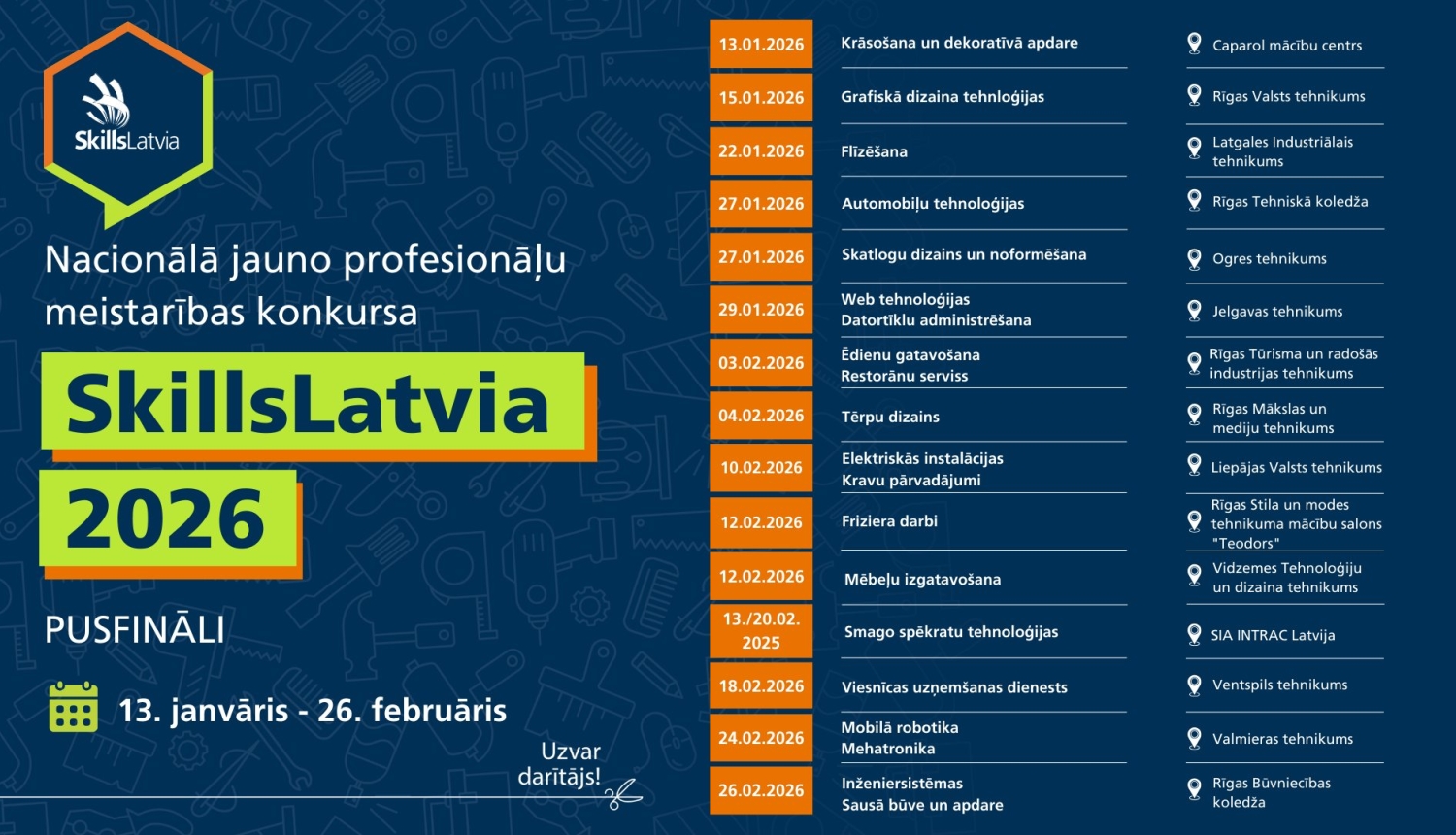 Nacionālā jauno profesionāļu meistarības konkursa logo