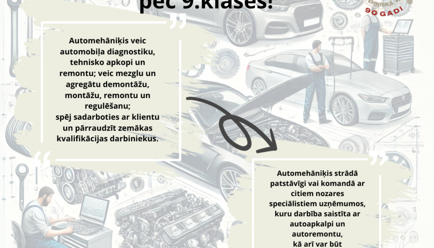 automehāniķis pēc 9.klases