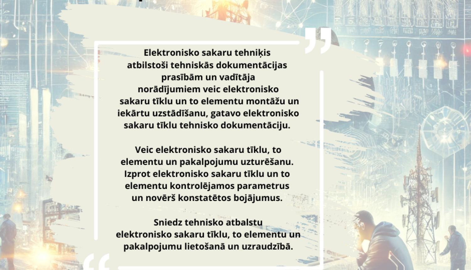 Elektronisko sakaru tehniķis pēc 9.klases
